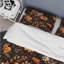 Ensemble de housse de couette Brown Gold Flower Gardens - Glam-109173657