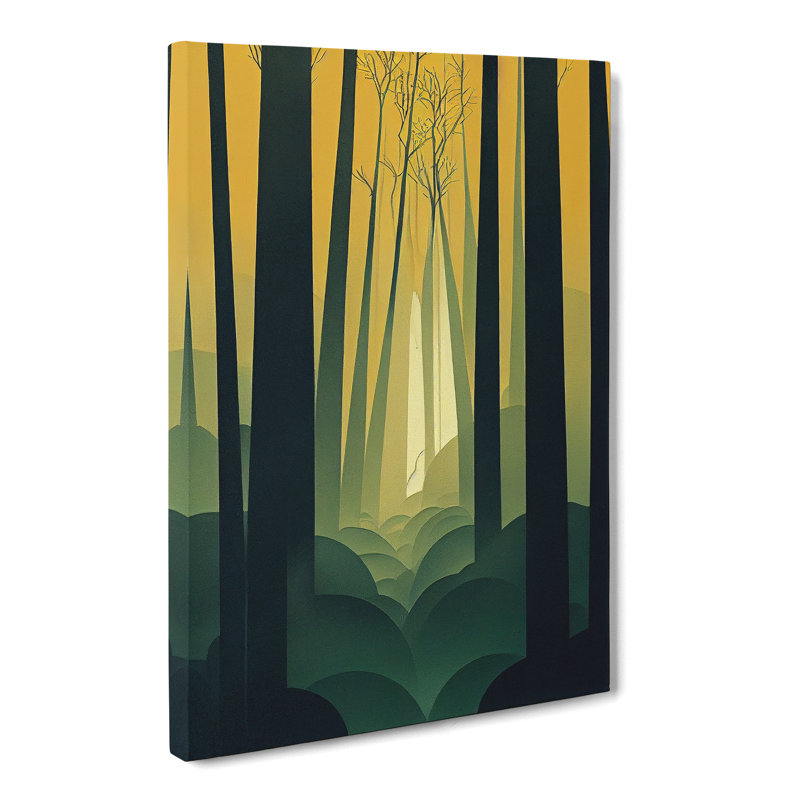 Schuyler Forest Deco Style - Wrapped Canvas, 76cm H x 50cm W x 3cm D
