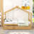 Wood House Bed With Pull-Out Twin Trundle-431005079-431005078