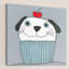 «Doggy with Cherry», reproduction sur toile tendue-19625596