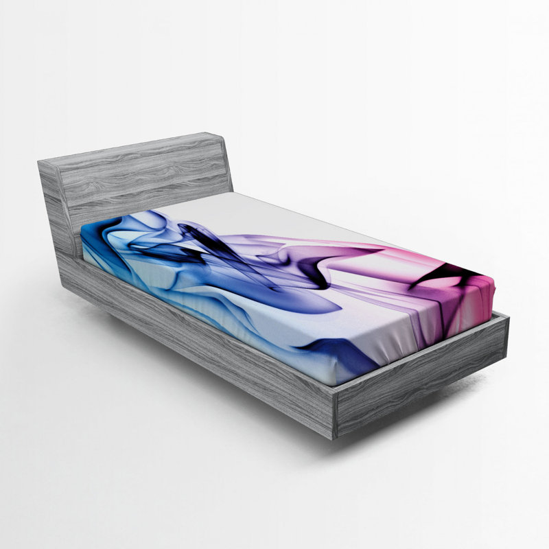 Microfiber Abstract Fitted Sheet, Twin Fitted Sheet
