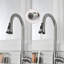 Robinets de cuisine en nickel brossé à poignée simple High Arc avec douchette rétractable