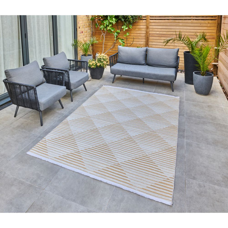Kaiser Geometric Indoor / Outdoor Area Rug, Rectangle 190 x 290cm