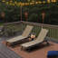Ensemble de chaises longues d'extérieur 3 pièces avec chaises inclinables à 5 positions et table d'appoint, chaises longues de piscine avec roues pour patio de jardin-1389526059