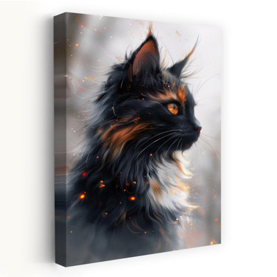 Mystic Calico Cat, art mural contemporain
