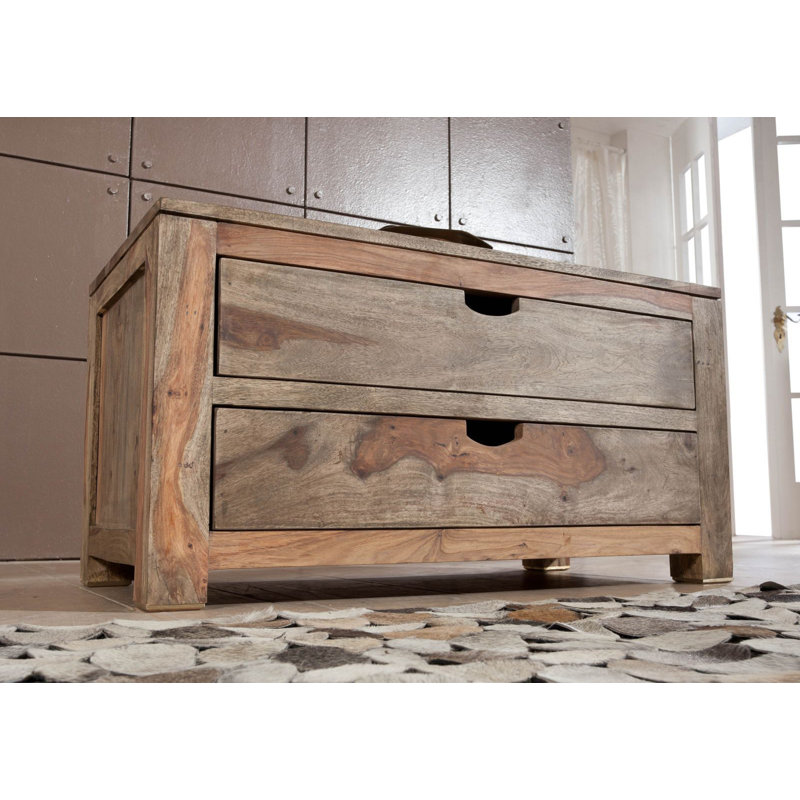 Nature Solid Wood 87cm W 2 - Drawer Chest of Drawers