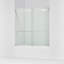 Levity Plus Less Sliding Bath Door, 61-9/16 In. H X 56-5/8 - 59-5/8 In. W, With 3/8 In.-Thick Crystal Clear Glass-1927582408