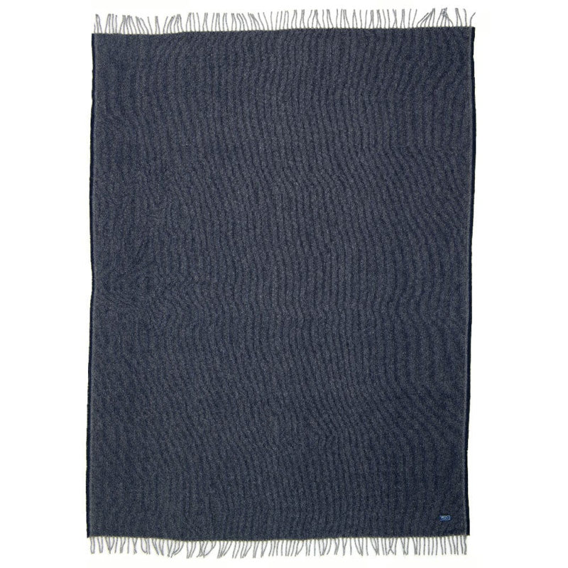 Ashby Wool Throw Blanket, Navy