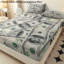 Ensemble de draps-housses en microfibre à motif de billets de 100 billets Orylavena-130151992