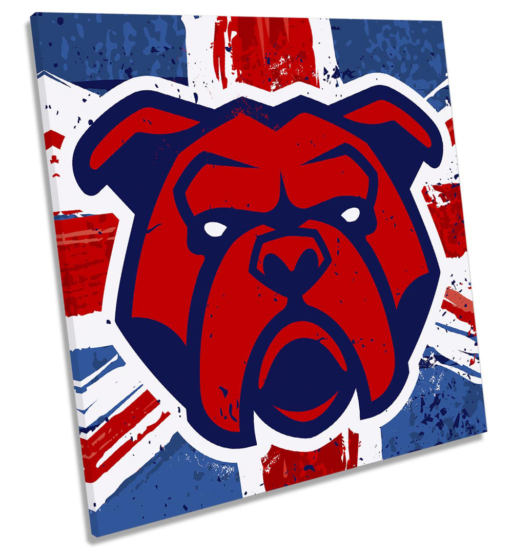 British Bulldog Union Jack - Wrapped Canvas Print