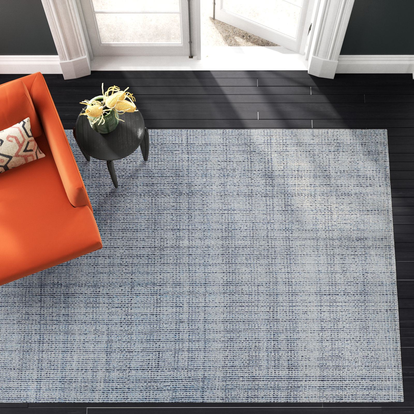 Fleurette Hand-Woven Rug, Rectangle 5' x 8'