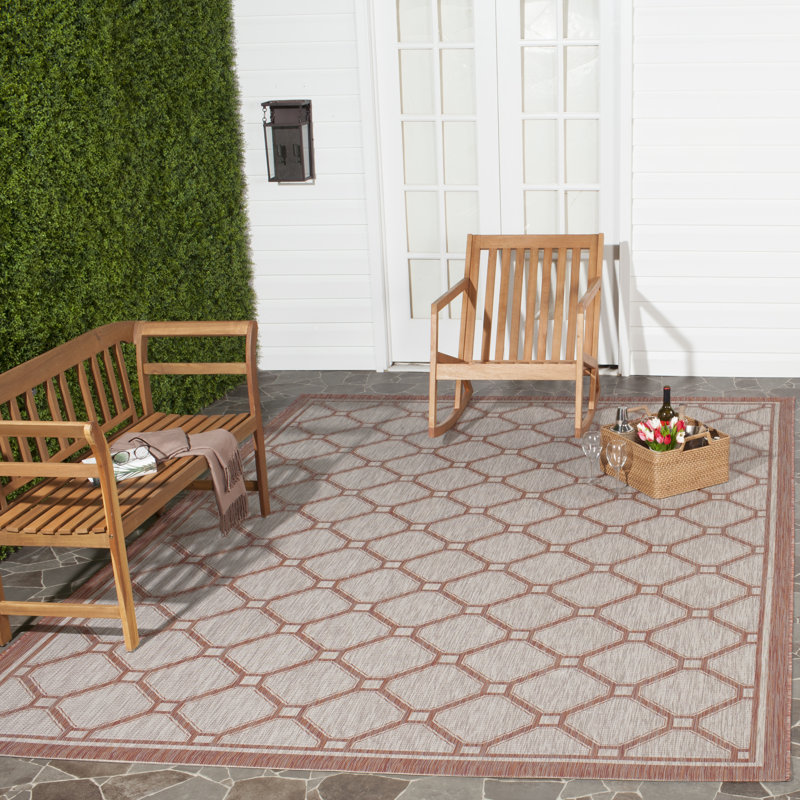 Tapis intérieur / extérieur à motif géométrique Sayde Performance, Rectangle 9 pi x 12 pi