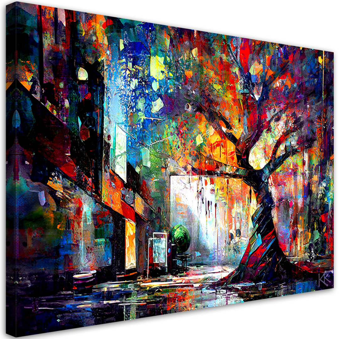 Leinwanddruck, Abstrakter Baum - Wrapped Canvas Print