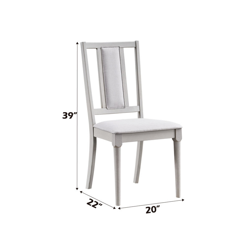 2 chaises d'appoint en lin beige - capacité de poids de 220 lb, siège de l 20 po, P 16 po, H 19 po, coussin rembourré confortable, structure en bois élégante, double piédestal stable, support de décoration de salle à manger polyvalent,