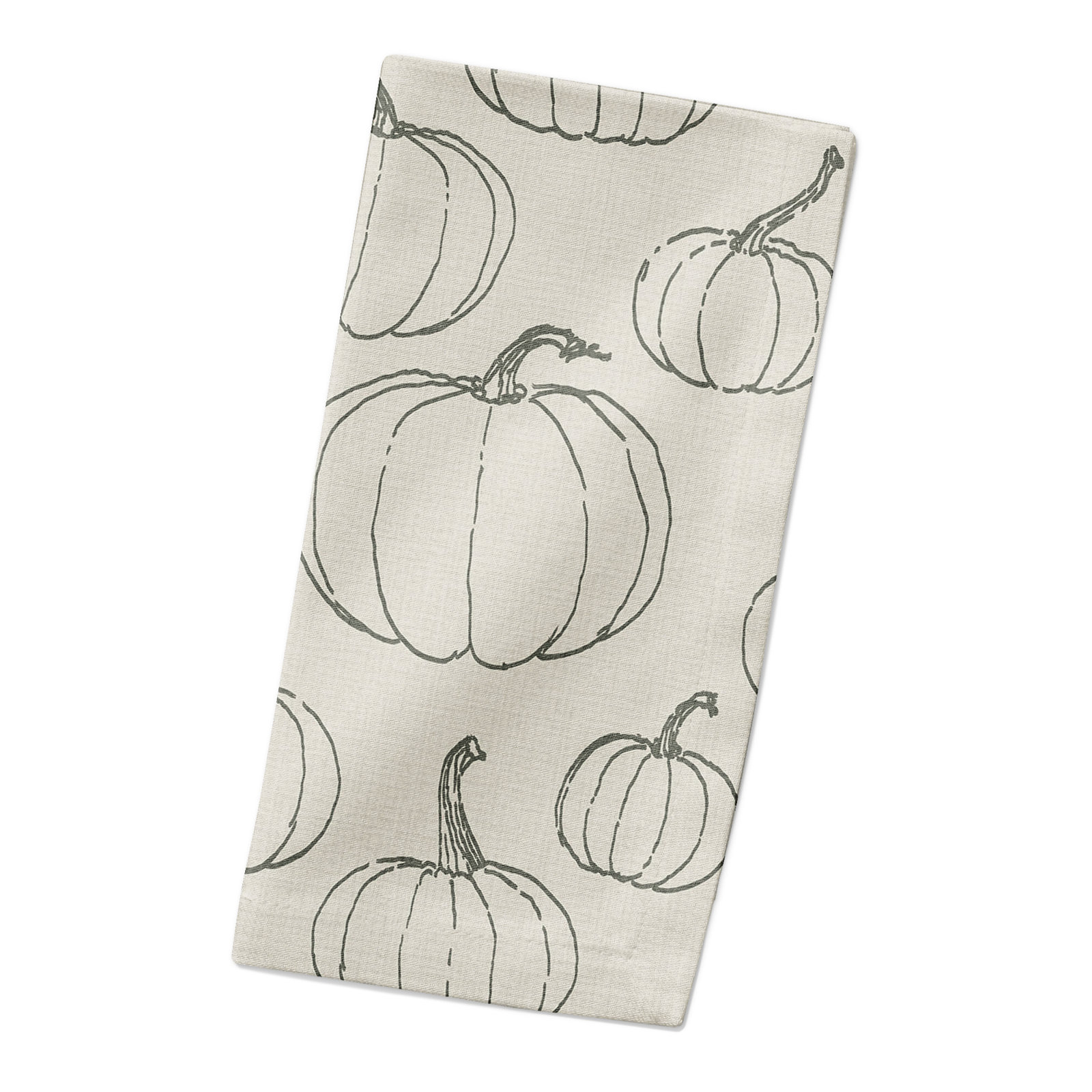 Pumpkin 10" Cotton Napkin, Cream