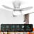 2pcs 32'' Blade Led Flush Mount Ceiling Fan With Remote Control And Light Kit Included-1155277845