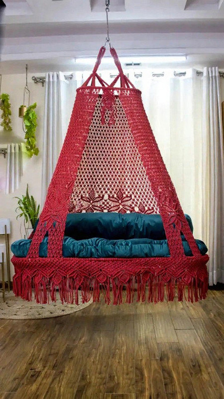 Ruby Sofa Swing With Back Rest And Cushion For Indoor Outdoor