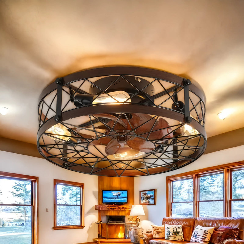 30.5Cm LED Ceiling Fan with Remote Control and Light Kit Included