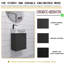  Meuble-lavabo mural simple 16 po Pensar-613256190