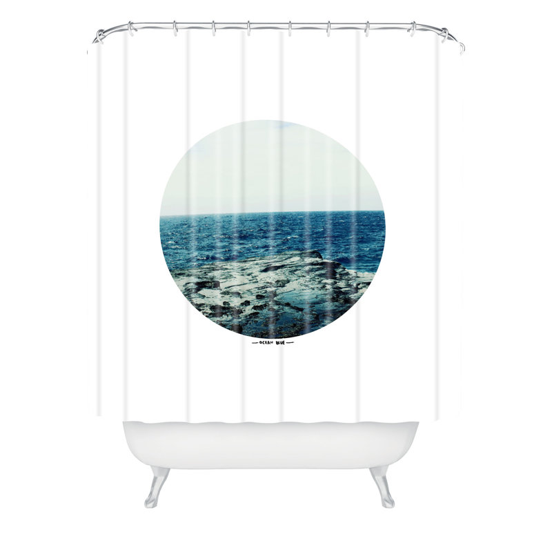 Rideau de douche simple leah flores ocean