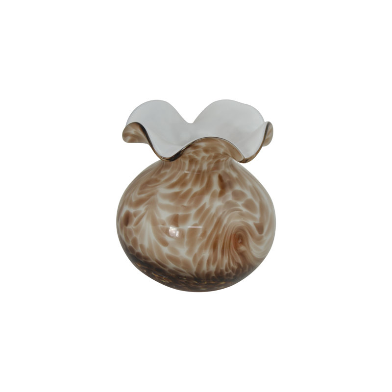 Diffuseur d'arôme en verre 5 "brun et blanc
