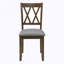 Chaises de salle à manger seulement, ensemble de 4 chaises de salle à manger en bois, chaise de cuisine avec siège rembourré, chaise d'appoint rembourrée pour salle à manger, salon, noyer
