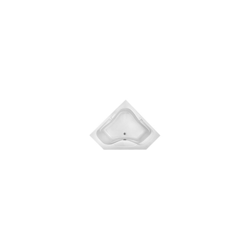 Lara 60'' L Soaking Bathtub, White, Satin Brass