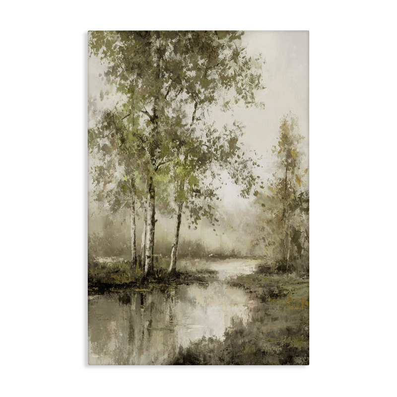 Toile de rivière Natural Spring Forest, design par T.C. Chiu, H 30 po x l 20 po