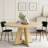 47" Round Dining Table For 4-7 People, Modern Wood Kitchen Table With Sturdy Metal Base, Large Round Dinner Table For Dining Room, Easy Assembly-416538226