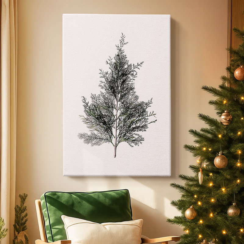 «Frostlit Lantern Chapel» - Toile tendue avec châssis de qualité supérieure, H 18 po x l 12 po