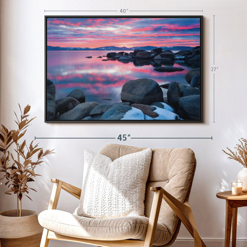 Lake Tahoe Nightfall Canvas Print, 27" H x 40" W