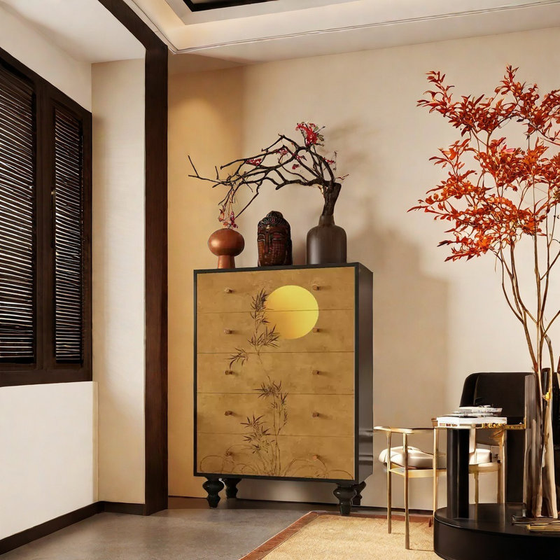 Commode d'appoint murale de salon New Chinese