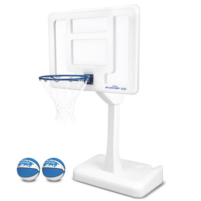 Gosports Splash Hoop Elite Swimming Pool Basketball Hoop; Huge 44” X 32” Pro Style Backboard With Steel Rim And Weighted Base