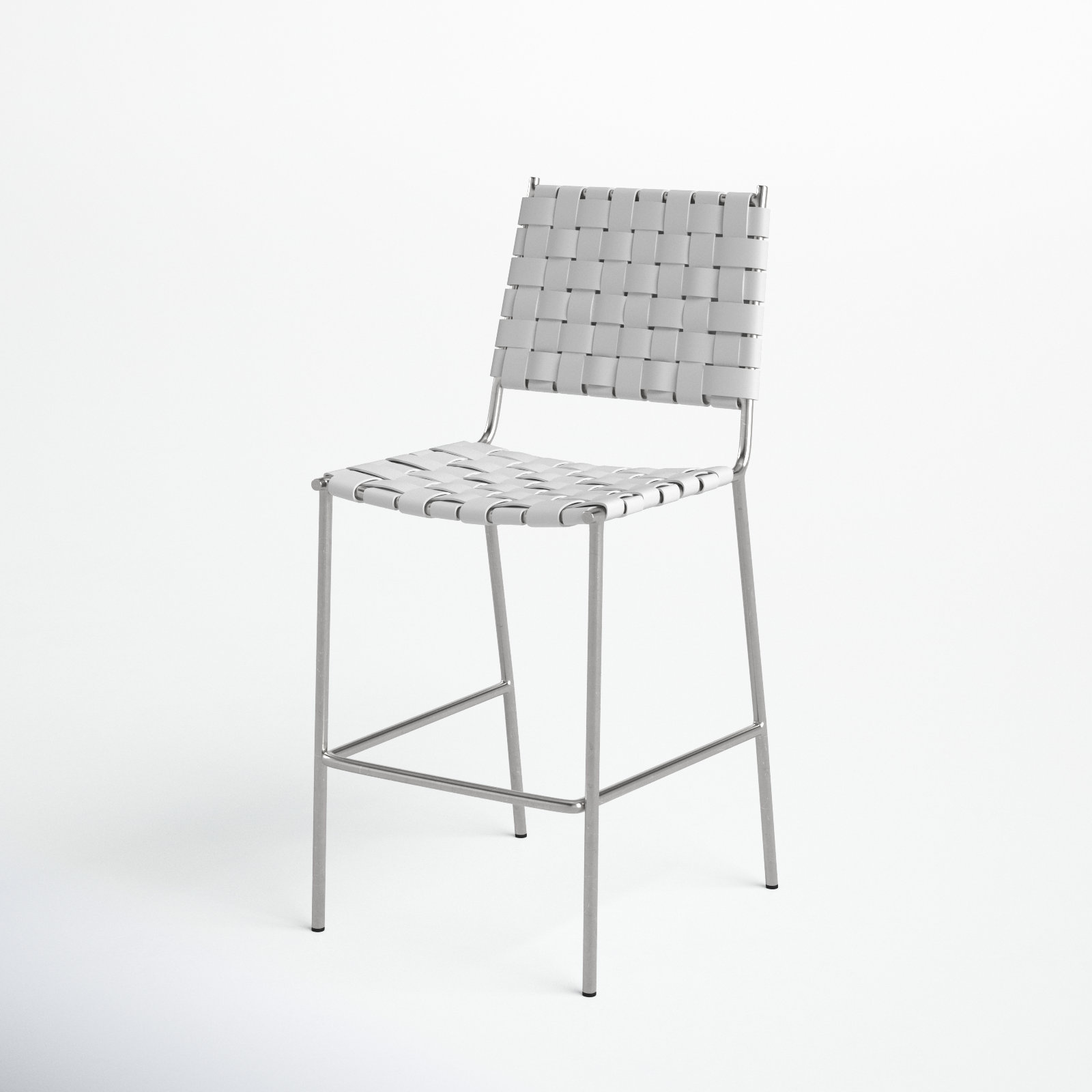 Ryland 26" Bar Stool, Sliver, White