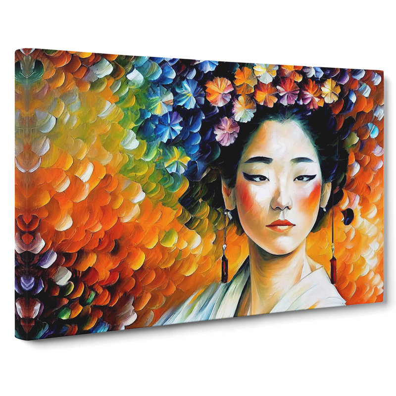 Shimmering Geisha Vol.4 Abstract - Wrapped Canvas, 50cm H x 76cm W x 3cm D