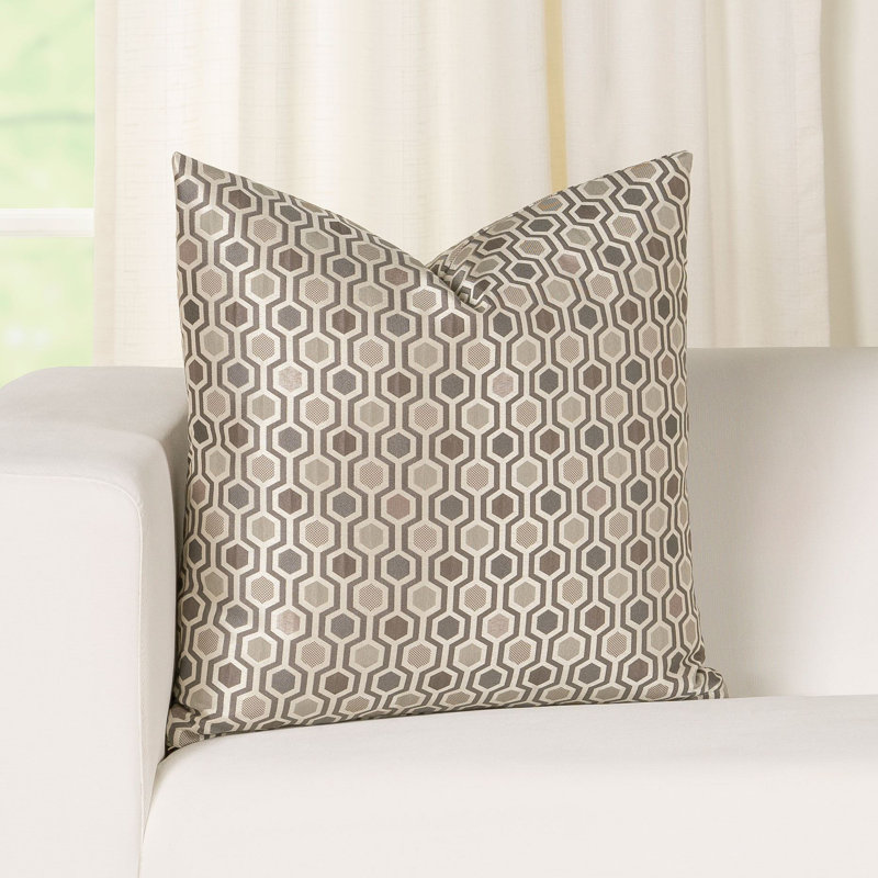 Coussin décoratif, gris, 22 po x 22 po