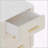 Upholstered Wooden Nightstand with 3 Drawers and Metal Legs, Stylish Bedside Table with Marbling Stickers Worktop - Beige