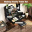 Ensemble de coiffeuse avec miroir, prises de courant et tabouret de coiffeuse-1141006987