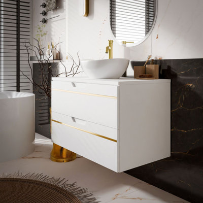 60mm Single Bathroom Vanity with Ceramic Basin