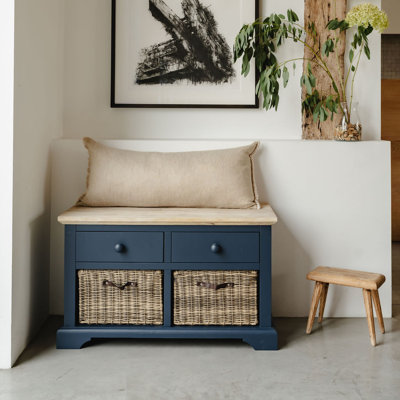 Doria Solid Wood Storage Bench