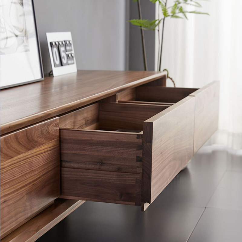 Solid Wood 94.48'' W Storage Credenza