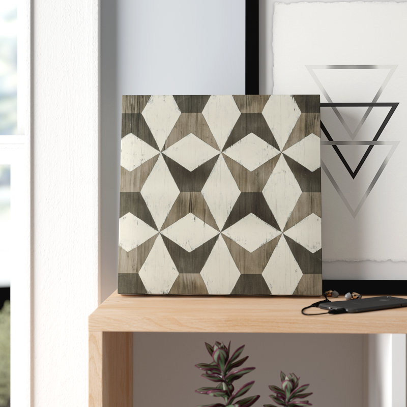 Driftwood Geometry IX by June Erica Vess - Wrapped Canvas Print, 30cm H x 30cm W