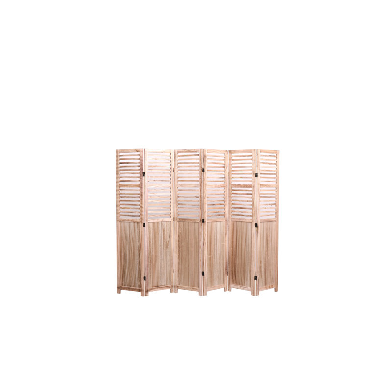 82.8'' W X 65'' H 6 - Panel Solid Wood Folding Room Divider