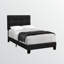 Lit simple transitionnel en velours noir H 45,47 po x l 42,78 po x L 80,14 po Dabury