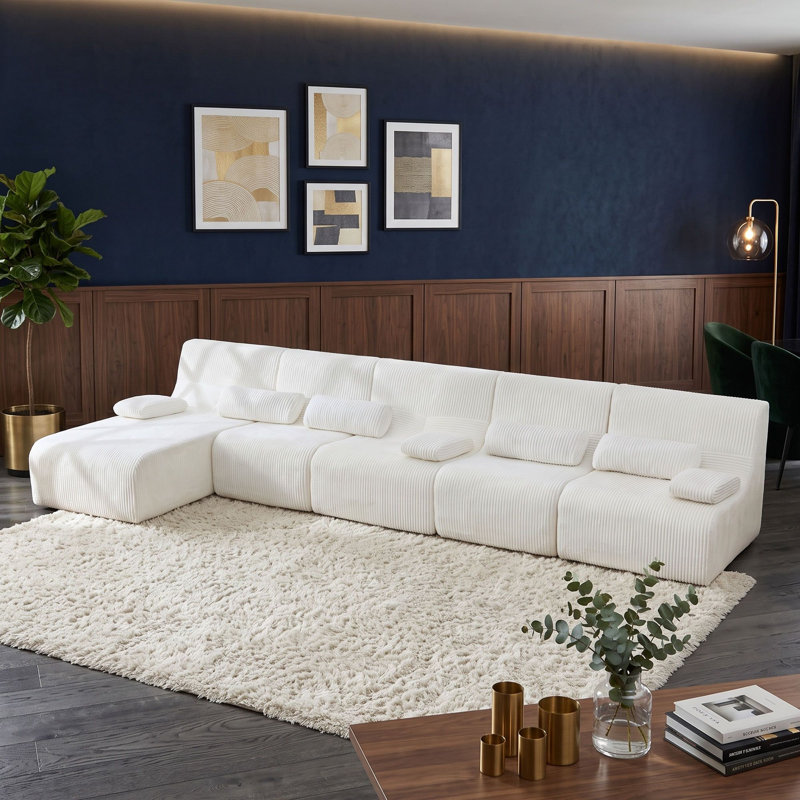 Canapé modulaire avec coussin, Beige