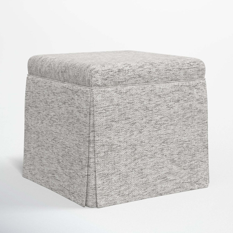 Bash Upholstered Storage Ottoman, Milsap Spray Sustain® Tweed