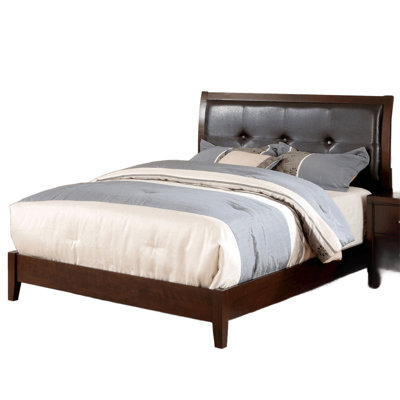 Tête de lit contemporaine capitonnée brun