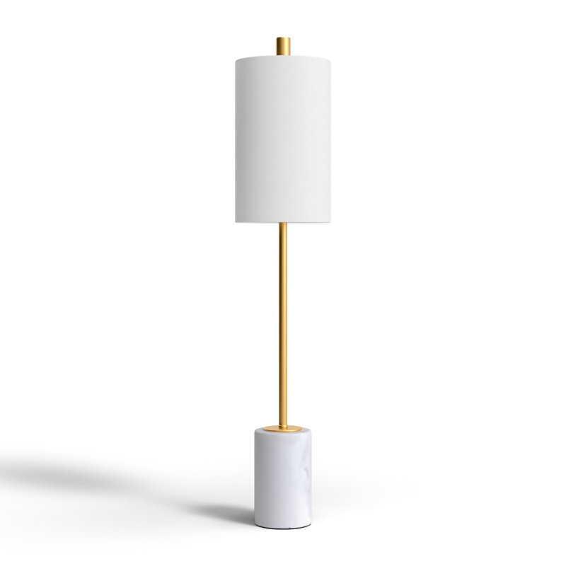 Tregre Marble and Iron Standard Table Lamp