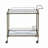 Kitchen Cart, Serving Cart With Glass Shelves