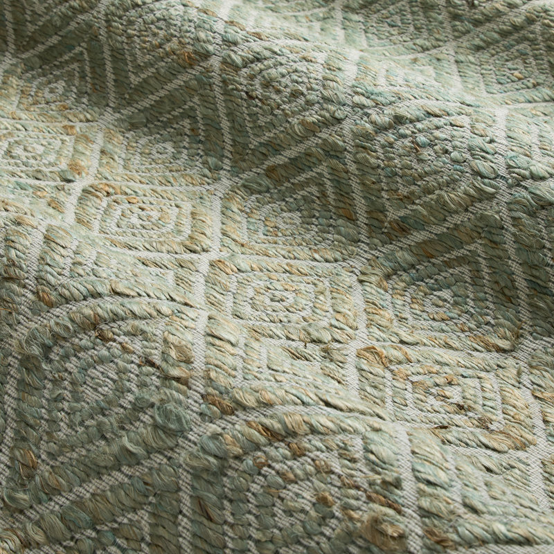 TOWN & COUNTRY  Terra Nalani Textured Diamond Olive Green, Rectangle 6' x 9'